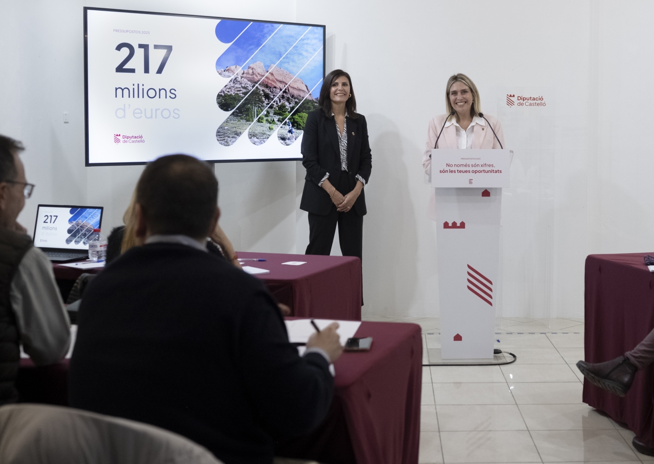 La Diputación de Castellón presenta el presupuesto 2025 para seguir generando oportunidades y que asciende a 217,2 millones de euros