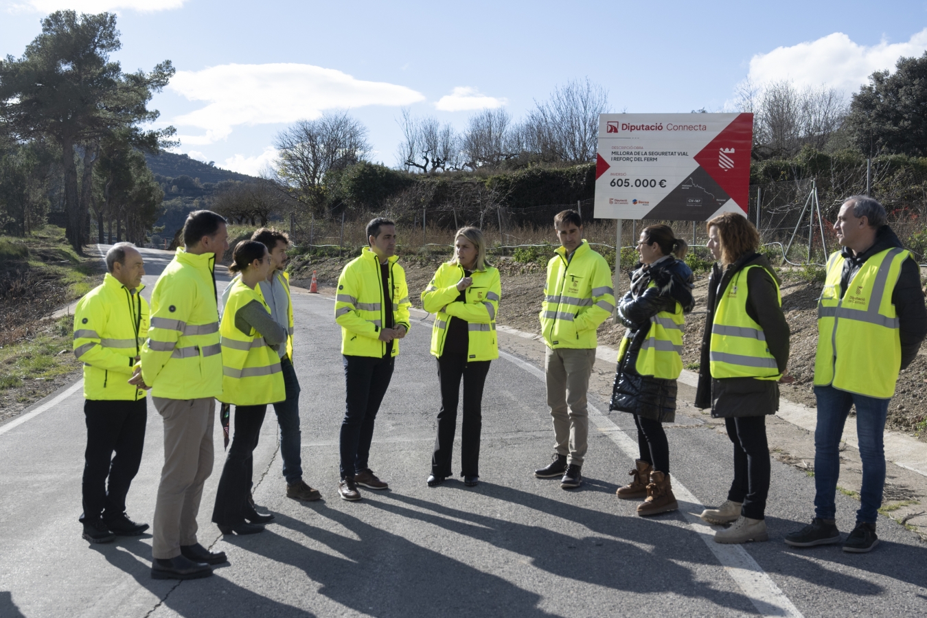 La Diputación refuerza la seguridad de la red viaria y vertebra el territorio con la mejora de la CV-167 de Benassal a Vilafranca