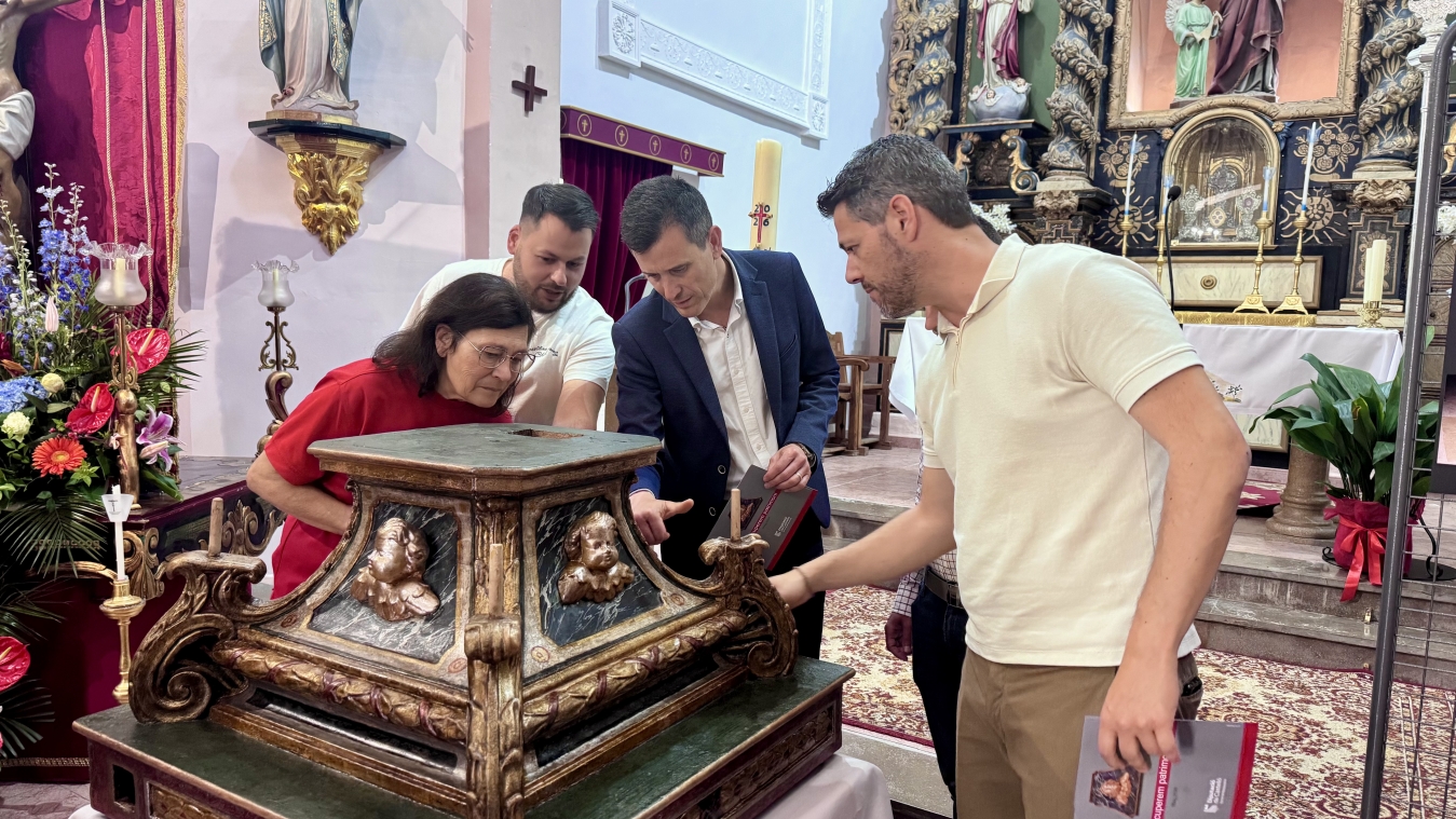 La Diputació de Castelló recupera l'esplendor de la peanya del Santíssim Crist de l'Església de Sant Mateo de Figueroles